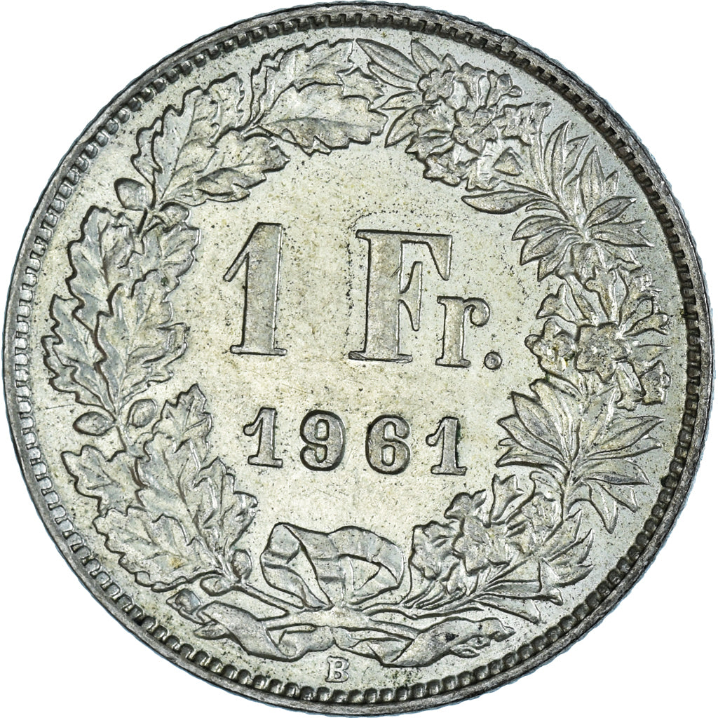 Münze, Schweiz, Franc, 1961, Bern, SS+, Silber, KM:24