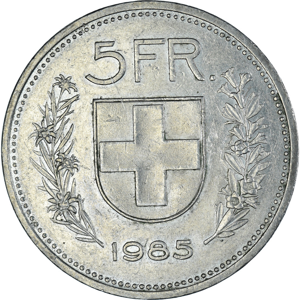 Coin, Switzerland, tête de berger, 5 Francs, 1985, Bern, EF(40-45)