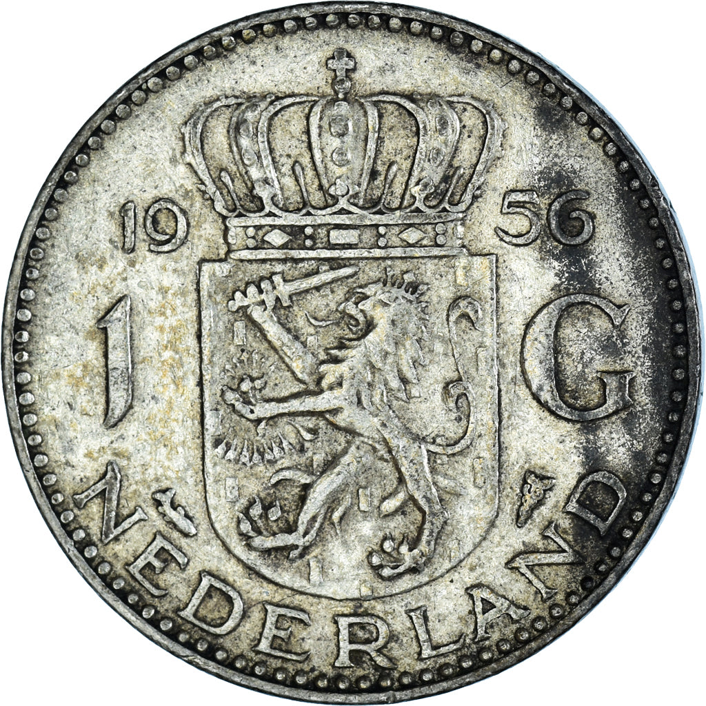 Münze, Niederlande, Juliana, Gulden, 1956, Utrecht, SS, Silber, KM:184