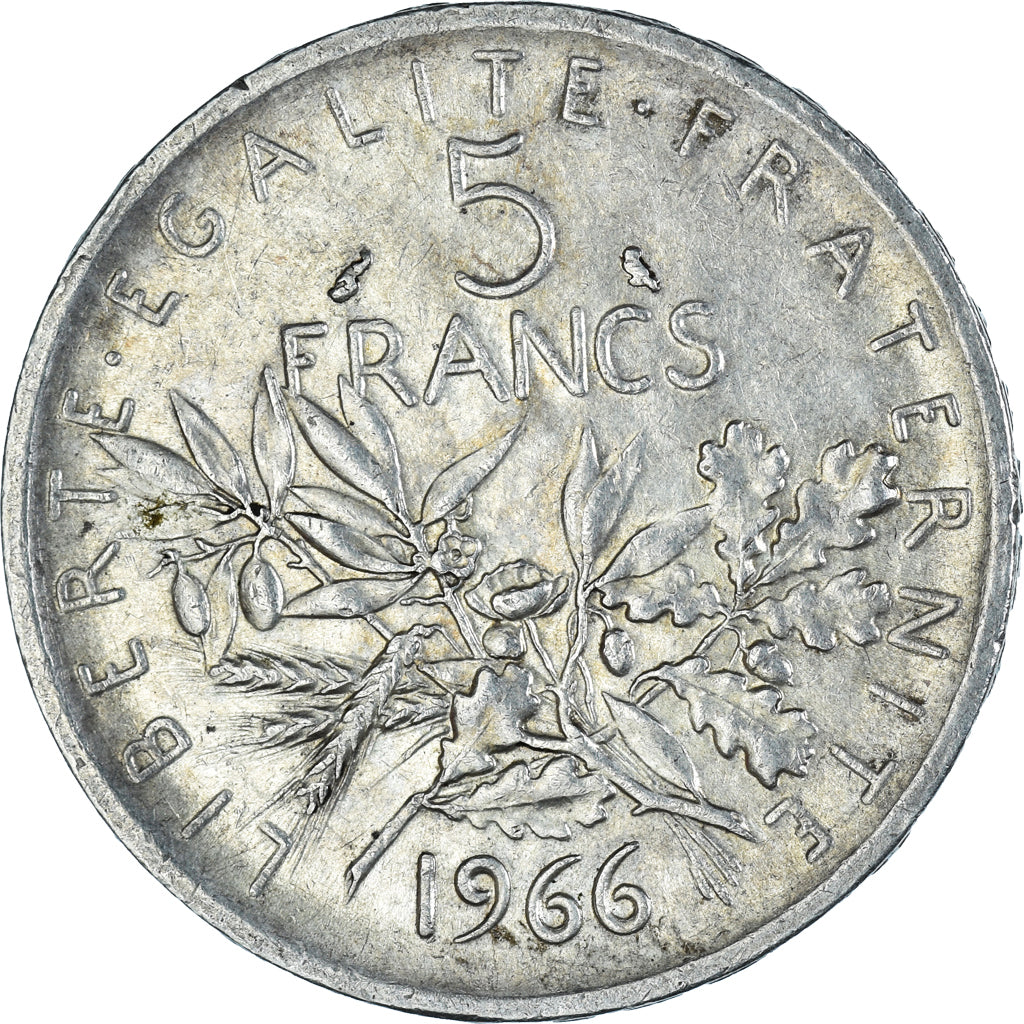 Coin, France, Semeuse, 5 Francs, 1966, EF(40-45), Silver, KM:926, Gadoury:770