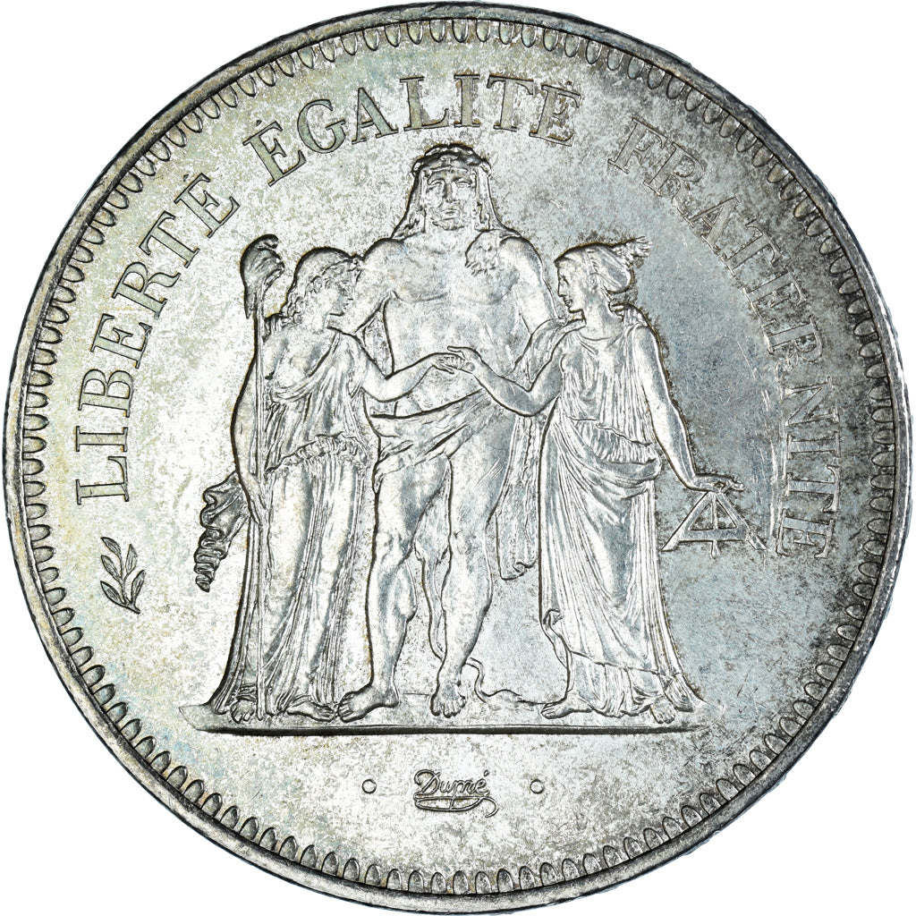 Coin, France, Hercule, 50 Francs, 1974, Paris, AU(55-58), Silver, KM:941.1