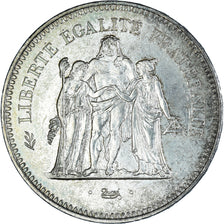 Coin, France, Hercule, 50 Francs, 1974, Paris, AU(55-58), Silver, KM:941.1