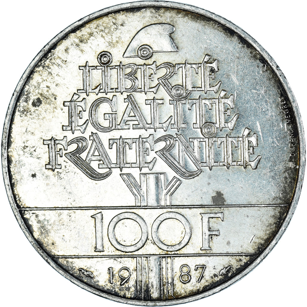 Monnaie, France, Lafayette, 100 Francs, 1987, TTB, Argent, Gadoury:902, KM:962