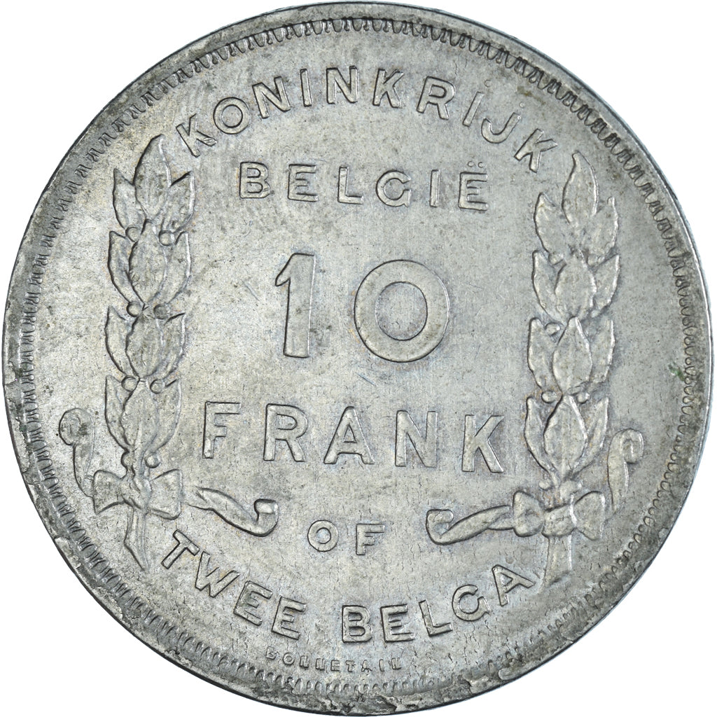 Münze, Belgien, Albert I, 10 Francs-10 Frank, Deux / Twee Belgas, 1930
