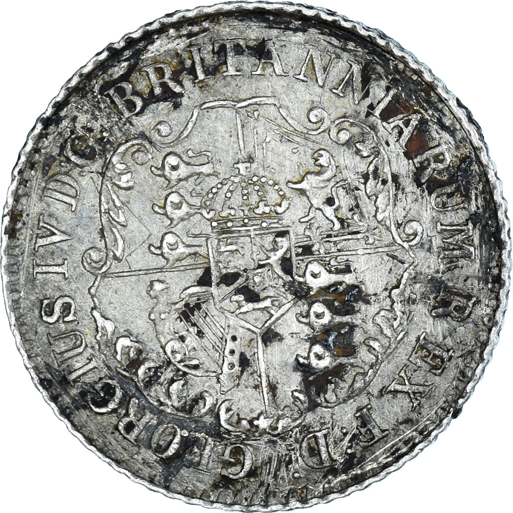 Monnaie, Antilles britanniques, George IV, Anchor money, 1/16 Dollar, 1820