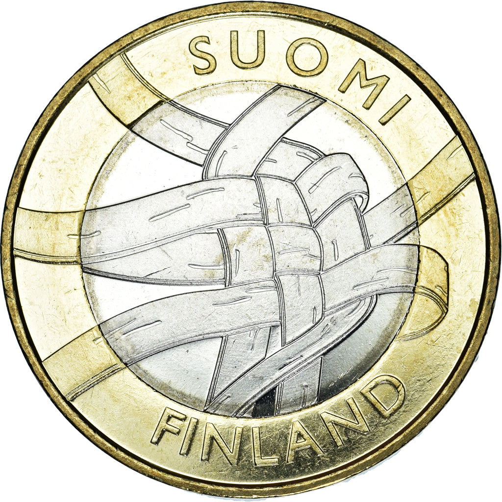 Finland, 5 Euro, Provinces - Karelia, 2011, Vantaa, AU(55-58), Bi-Metallic