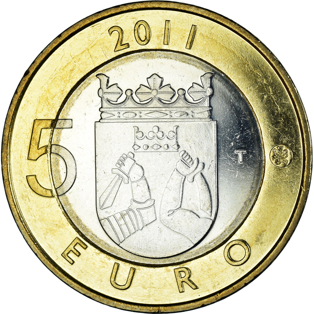 Finland, 5 Euro, Provinces - Karelia, 2011, Vantaa, AU(55-58), Bi-Metallic