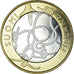 Finland, 5 Euro, Provinces - Tavastia, 2011, Vantaa, MS(63), Bi-Metallic, KM:161