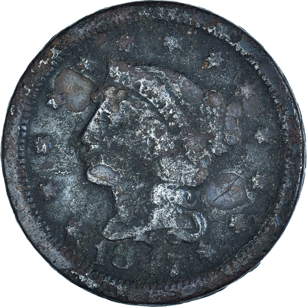 Coin, United States, Braided Hair Cent, Cent, 1847, U.S. Mint, Philadelphia