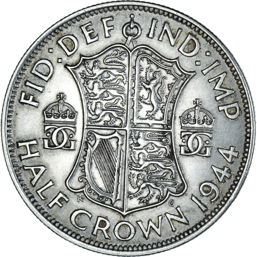 Münze, Großbritannien, George VI, 1/2 Crown, 1944, British Royal Mint, VZ