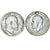 Moneda, Reino Unido, pair of penny earrings, 1909 & 1936, Silver-plated, BC+