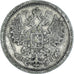 Moneta, Russia, Nicholas II, 15 Kopeks, 1877, Saint-Petersburg, BB, Argento