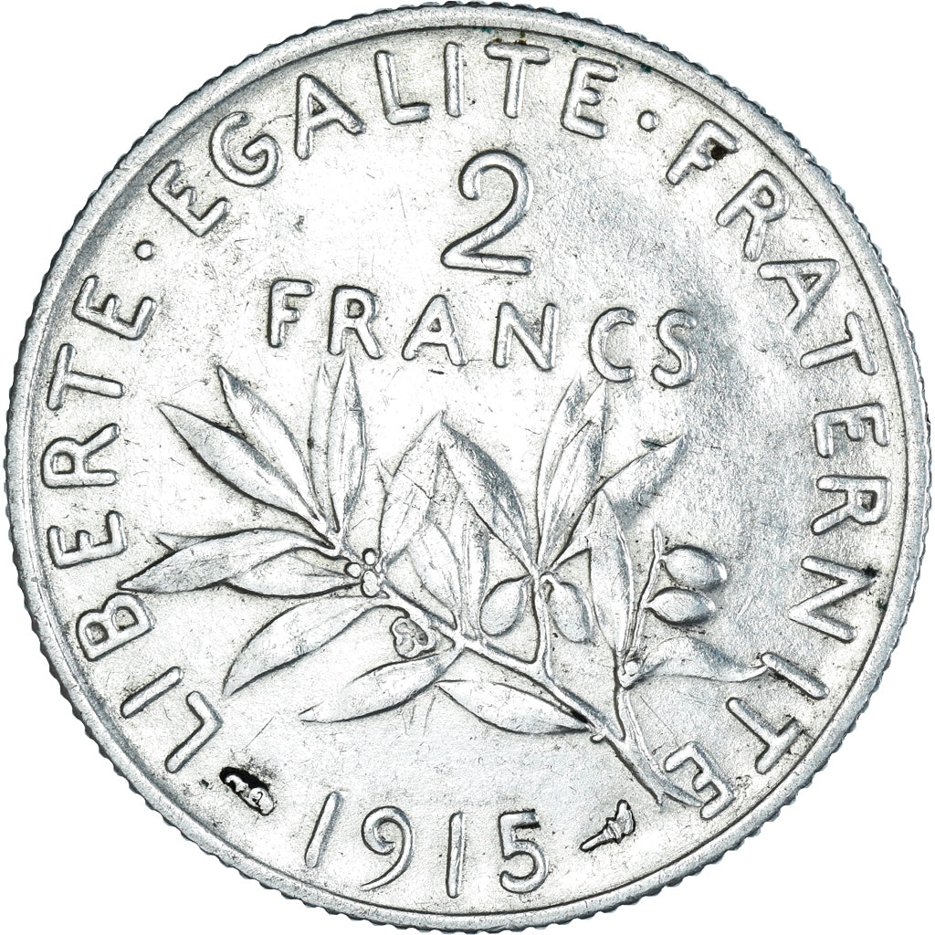 Monnaie, France, Semeuse, 2 Francs, 1915, Paris, TTB, Argent, Gadoury:532
