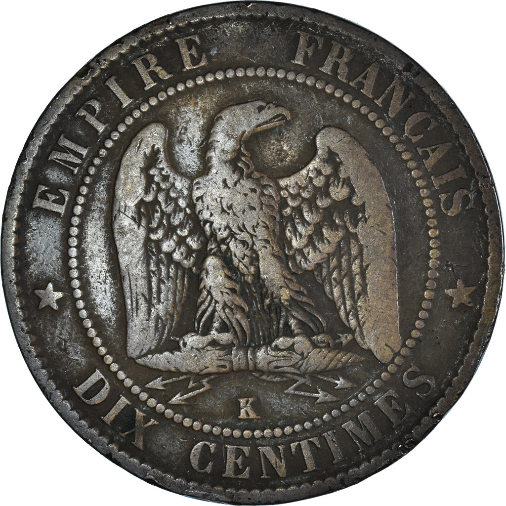 Monnaie, France, Napoleon III, 5 Centimes, 1861, Bordeaux, TB+, Bronze