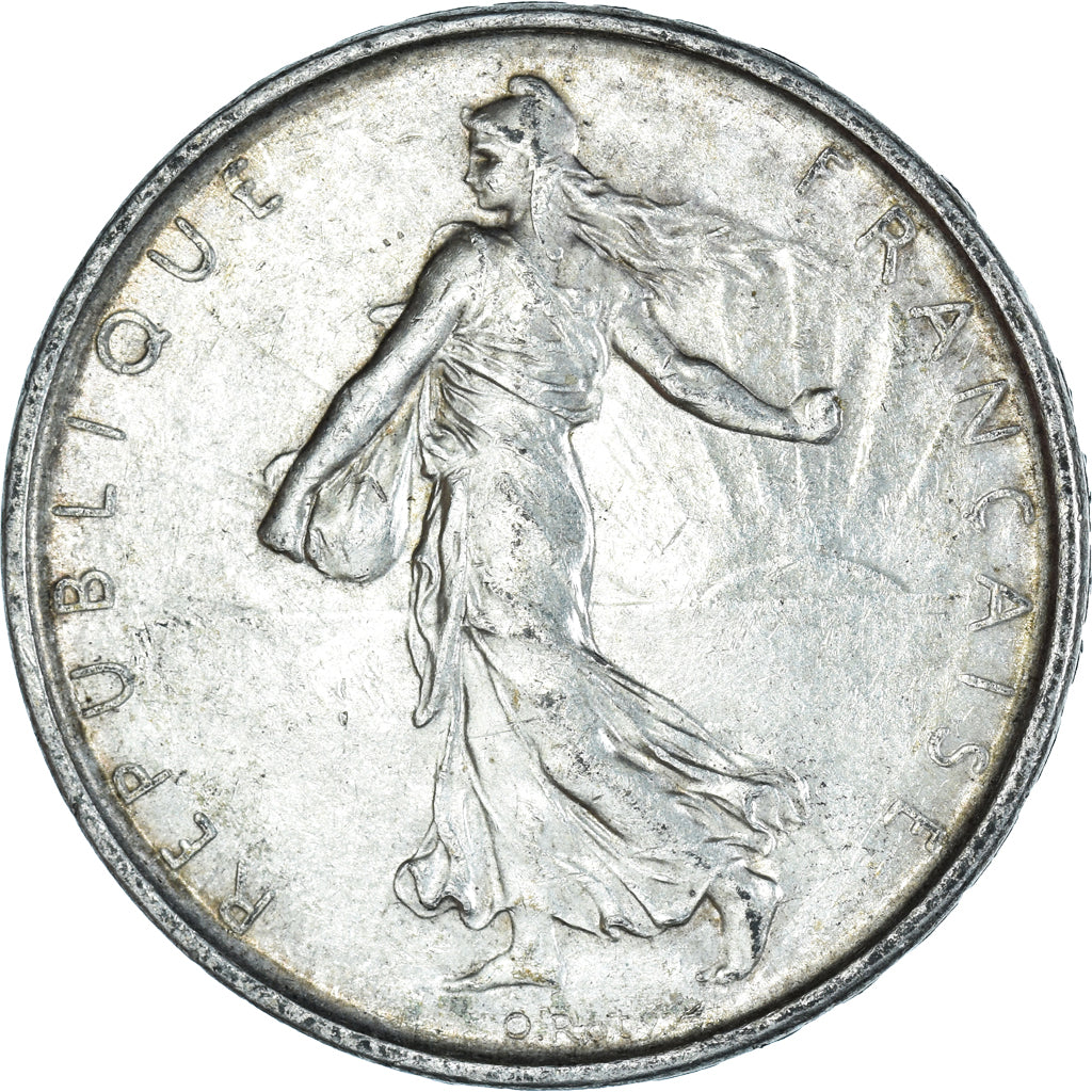 Munten, Frankrijk, Semeuse, 5 Francs, 1961, ZF, Zilver, KM:926, Gadoury:770