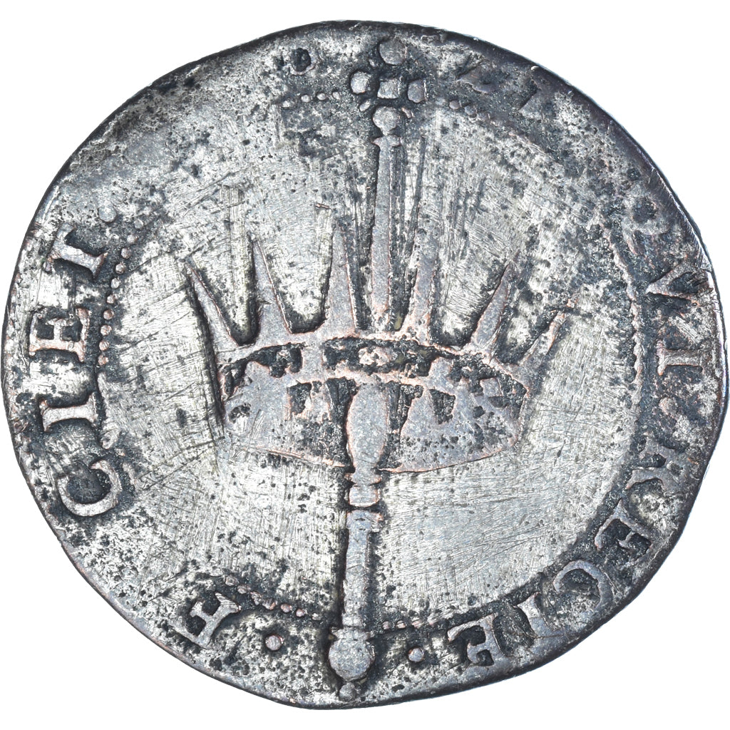 Spanische Niederlande, betaalpenning, Albert & Isabelle, Sceptre et couronne