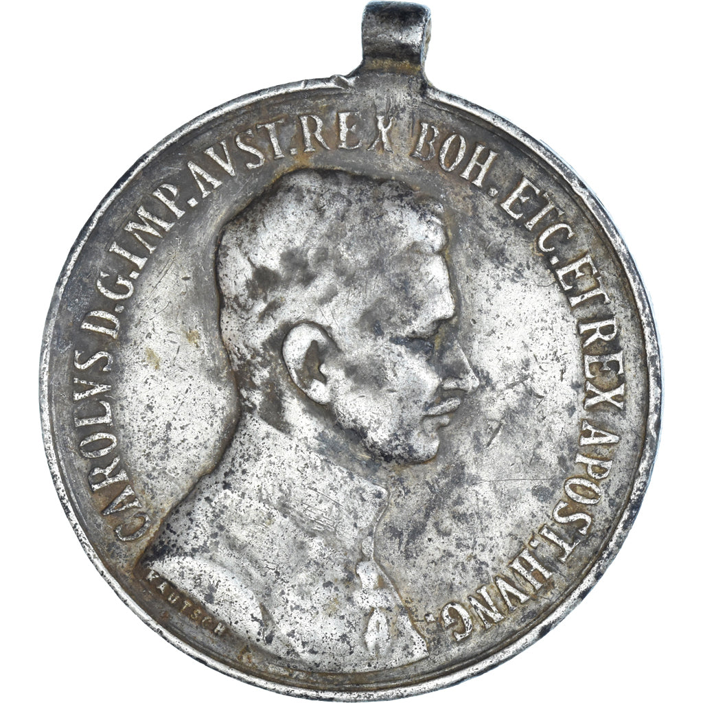 Austria, Fortitudini, Medal, 1916-1918, Karl I, Good Quality, Kautsch, Silver