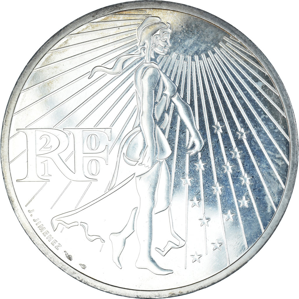 France, 50 Euro, Semeuse, 2010, Monnaie de Paris, MS(63), Silver, Gadoury:EU400