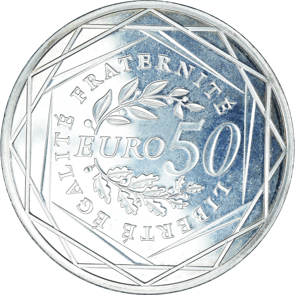 France, 50 Euro, Semeuse, 2010, Monnaie de Paris, MS(63), Silver, Gadoury:EU400