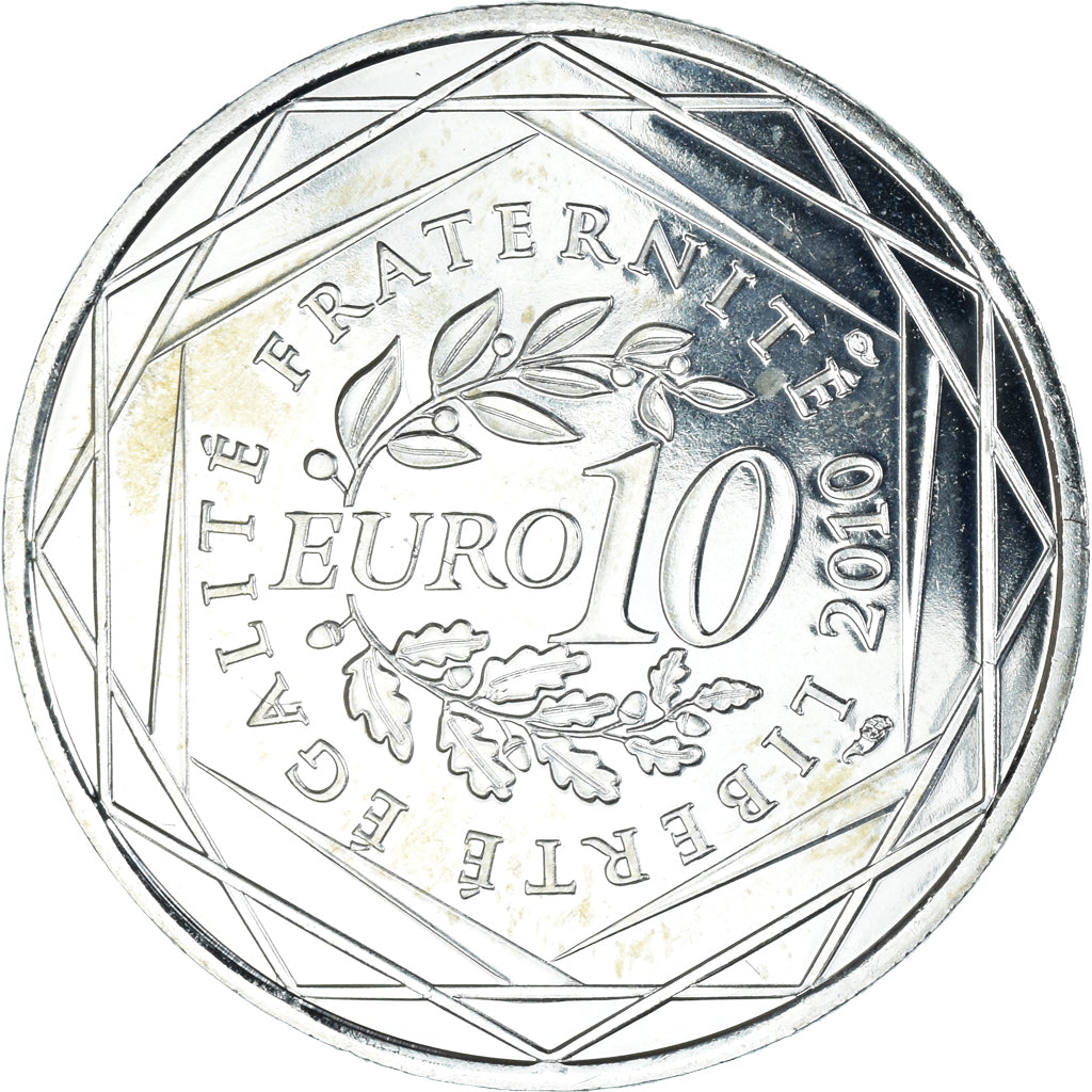 Francia, 10 Euro, Haute-Normandie, 2010, Monnaie de Paris, SPL, Argento, KM:1656