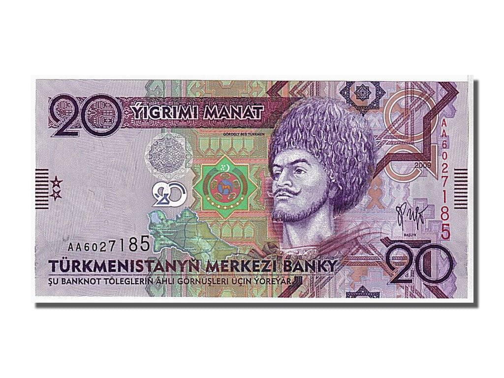 Banknote, Turkmenistan, 20 Manat, 2009, KM:25a, UNC(65-70)