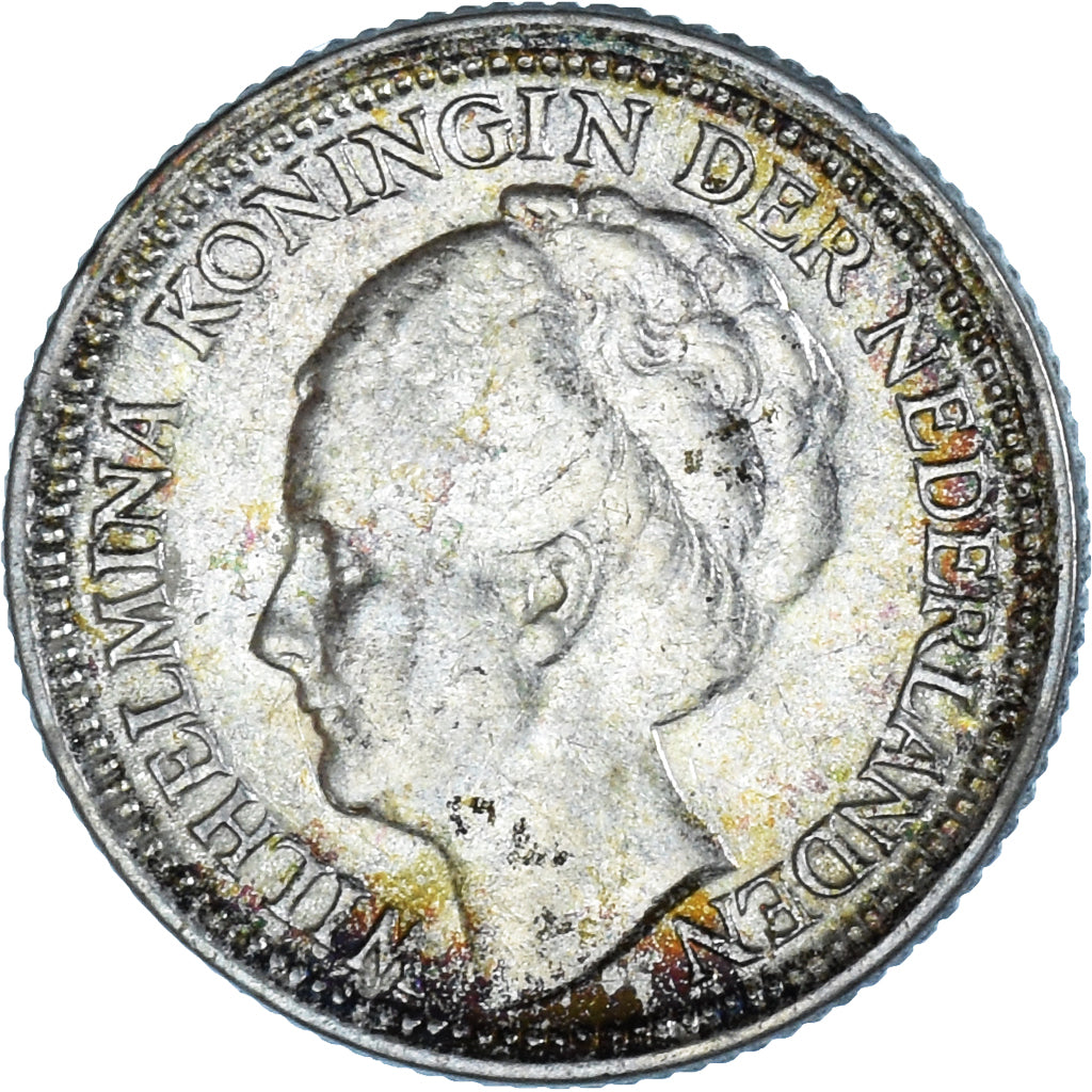 Coin, Netherlands, Wilhelmina I, 10 Cents, 1938, Utrecht, AU(55-58), Silver