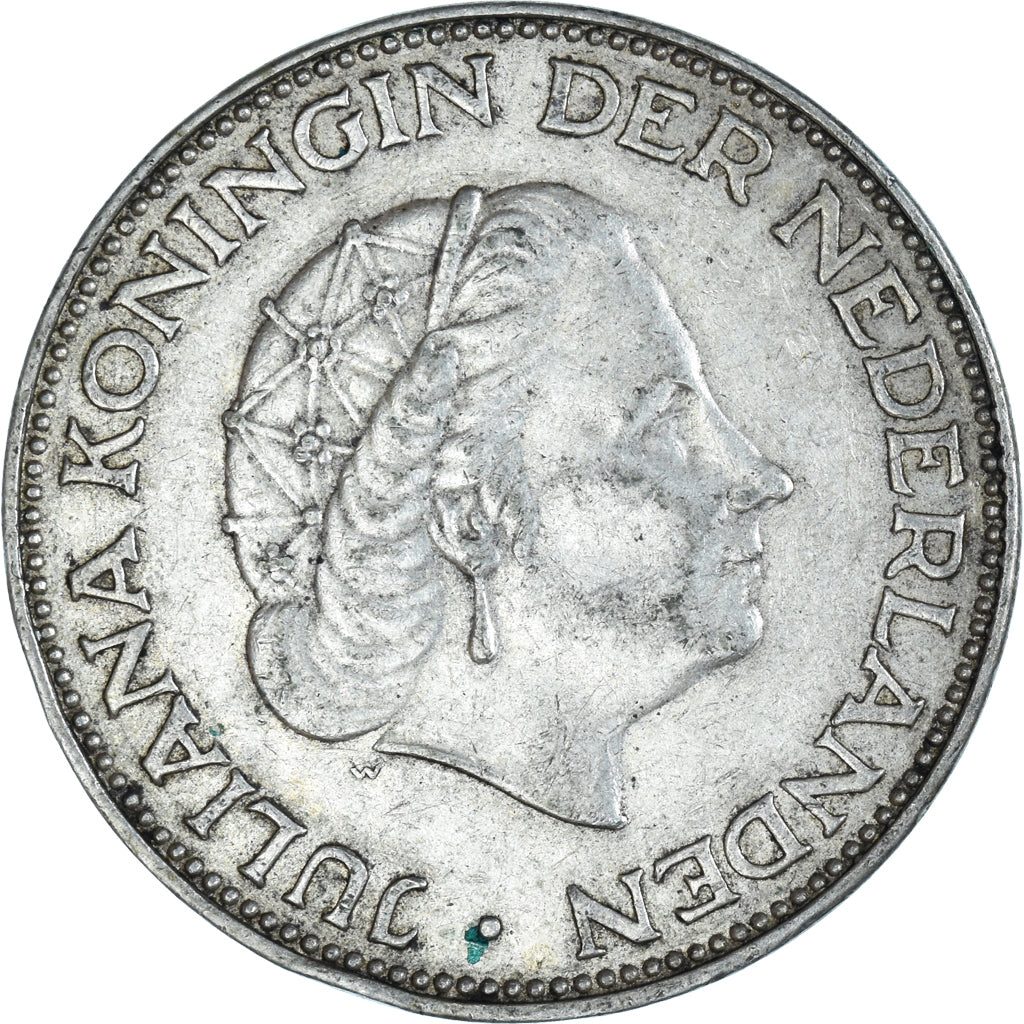 Monnaie, Pays-Bas, Juliana, 2-1/2 Gulden, 1961, Utrecht, TTB+, Argent, KM:185