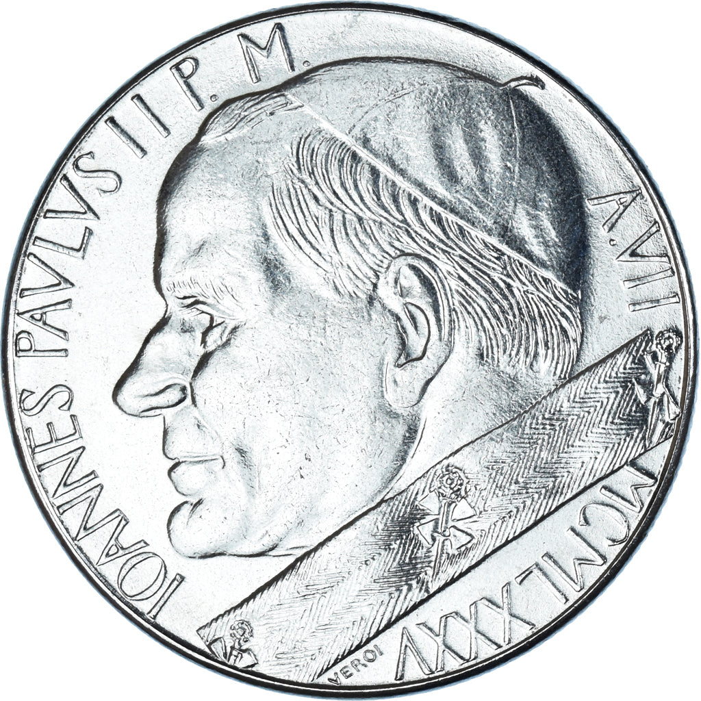 Monnaie, Cité du Vatican, John Paul II, 100 Lire, 1985/VII, Roma, SPL, Acier