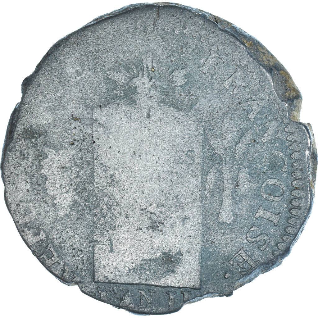 Coin, France, 2 Sols, 1793 - AN II, Saint-Omer, F(12-15), Métal de cloche