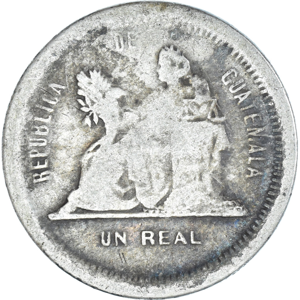 Coin, Guatemala, Real, 1889, VF(20-25), Silver, KM:153a.2