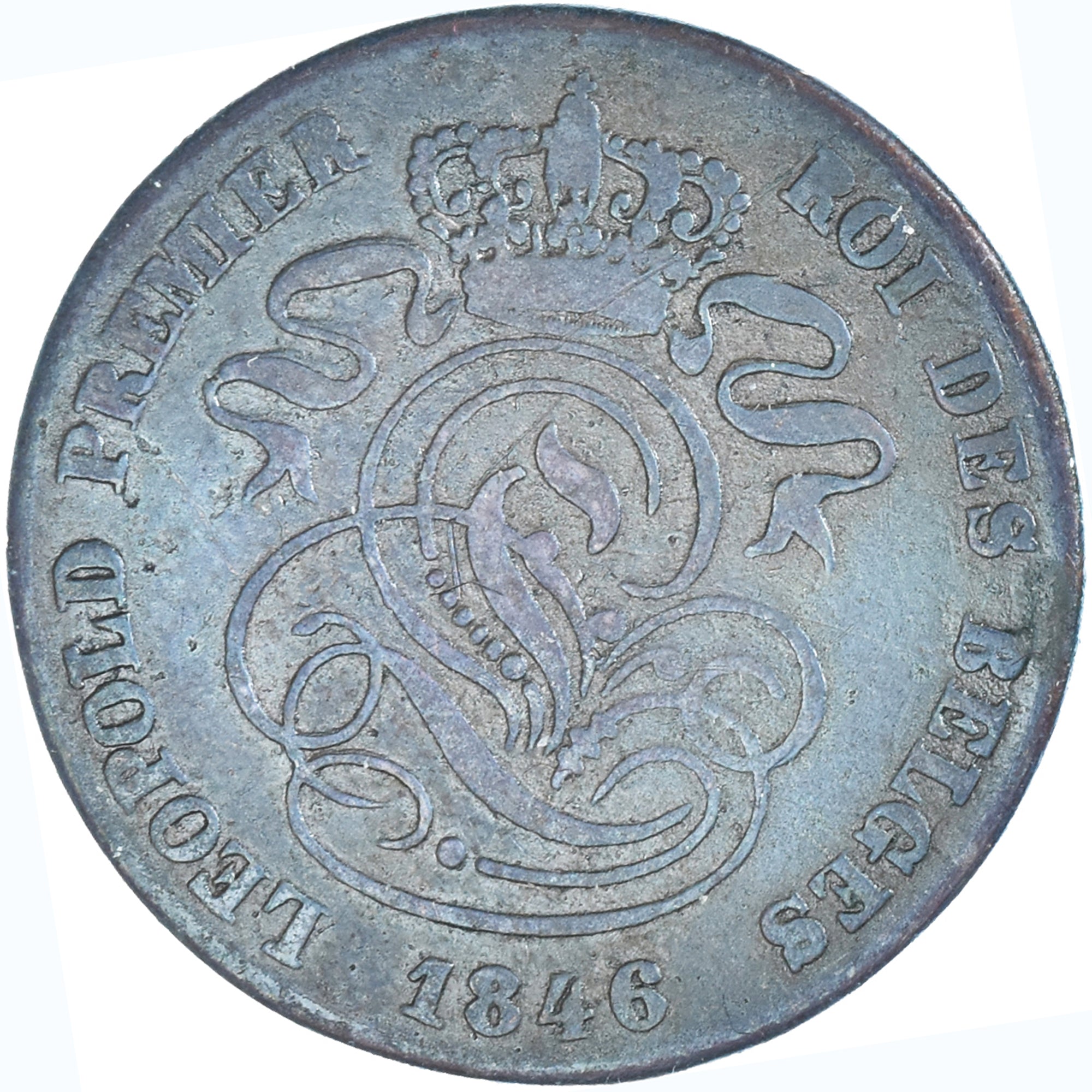 Moeda, Bélgica, Leopold I, 2 Centimes, 1846, Bruxelles, VF(30-35), Cobre