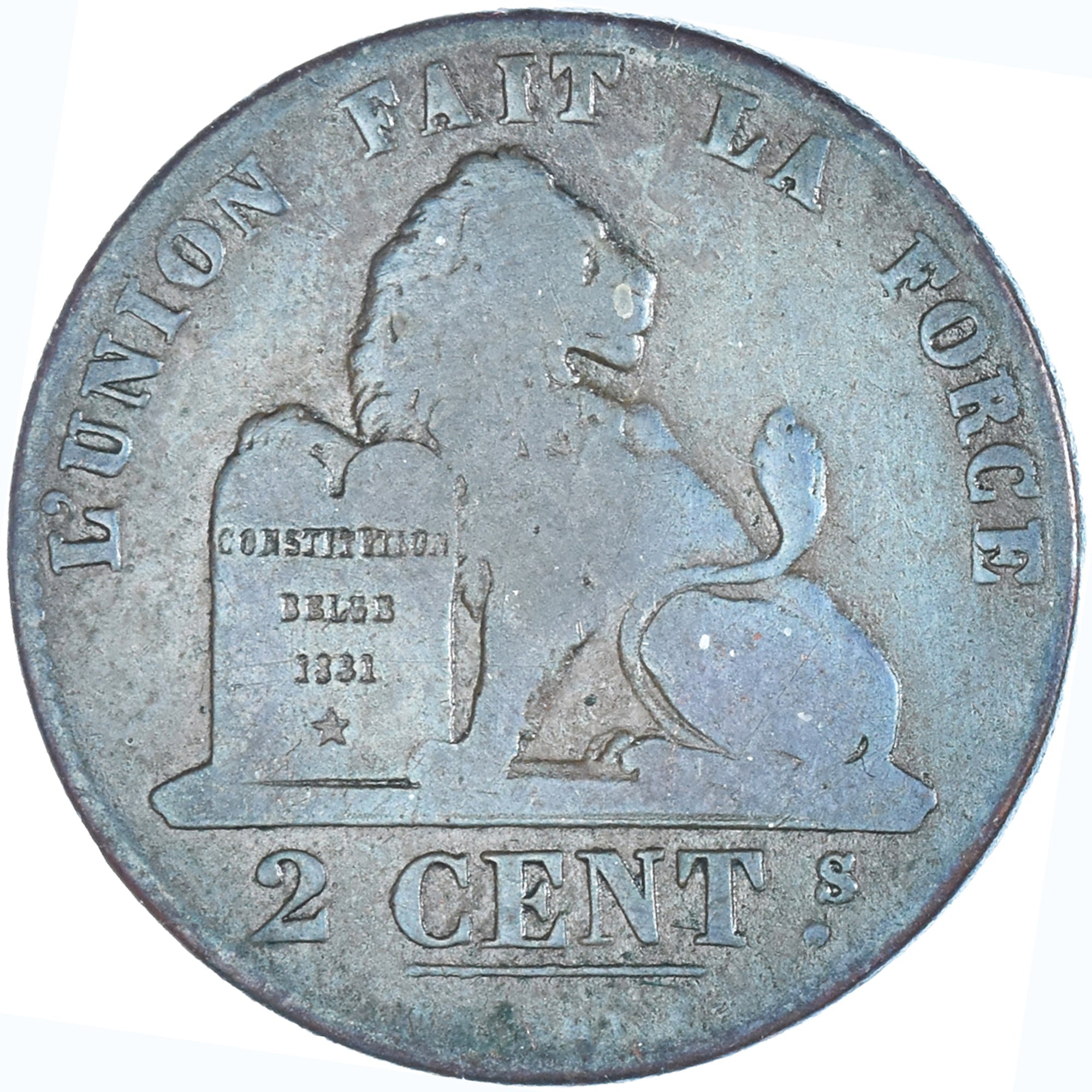Moeda, Bélgica, Leopold I, 2 Centimes, 1846, Bruxelles, VF(30-35), Cobre