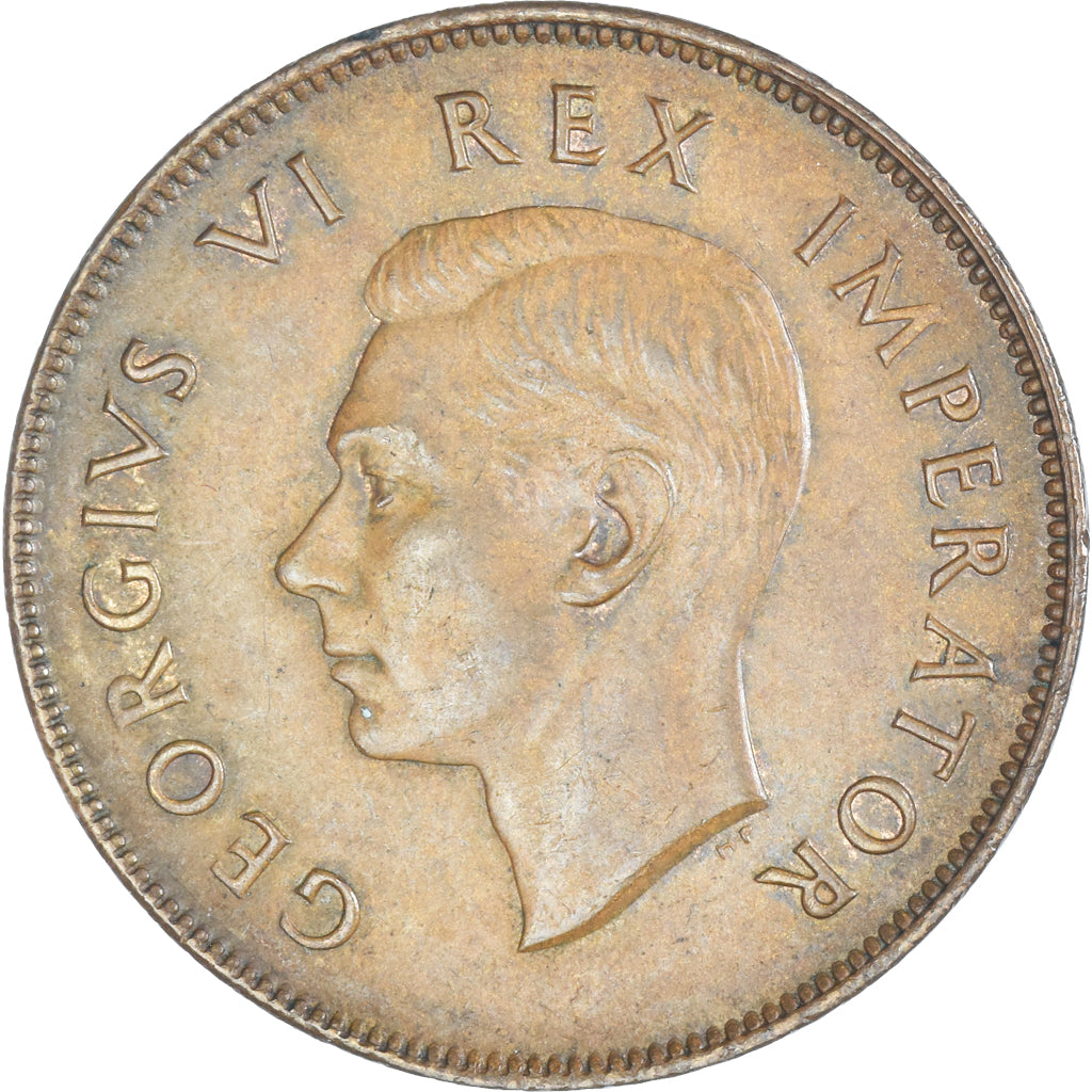 Moeda, África do Sul, George VI, Penny, 1941, Pretoria, AU(50-53), Bronze