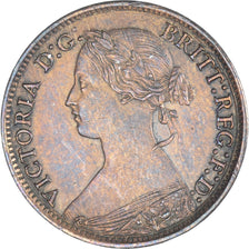 Coin, Great Britain, Victoria, Farthing, 1865, Heaton, AU(55-58), Bronze