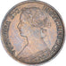 Coin, Great Britain, Victoria, Farthing, 1865, Heaton, AU(55-58), Bronze