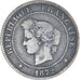 Moeda, França, Cérès, 5 Centimes, 1872, Bordeaux, VF(30-35), Bronze