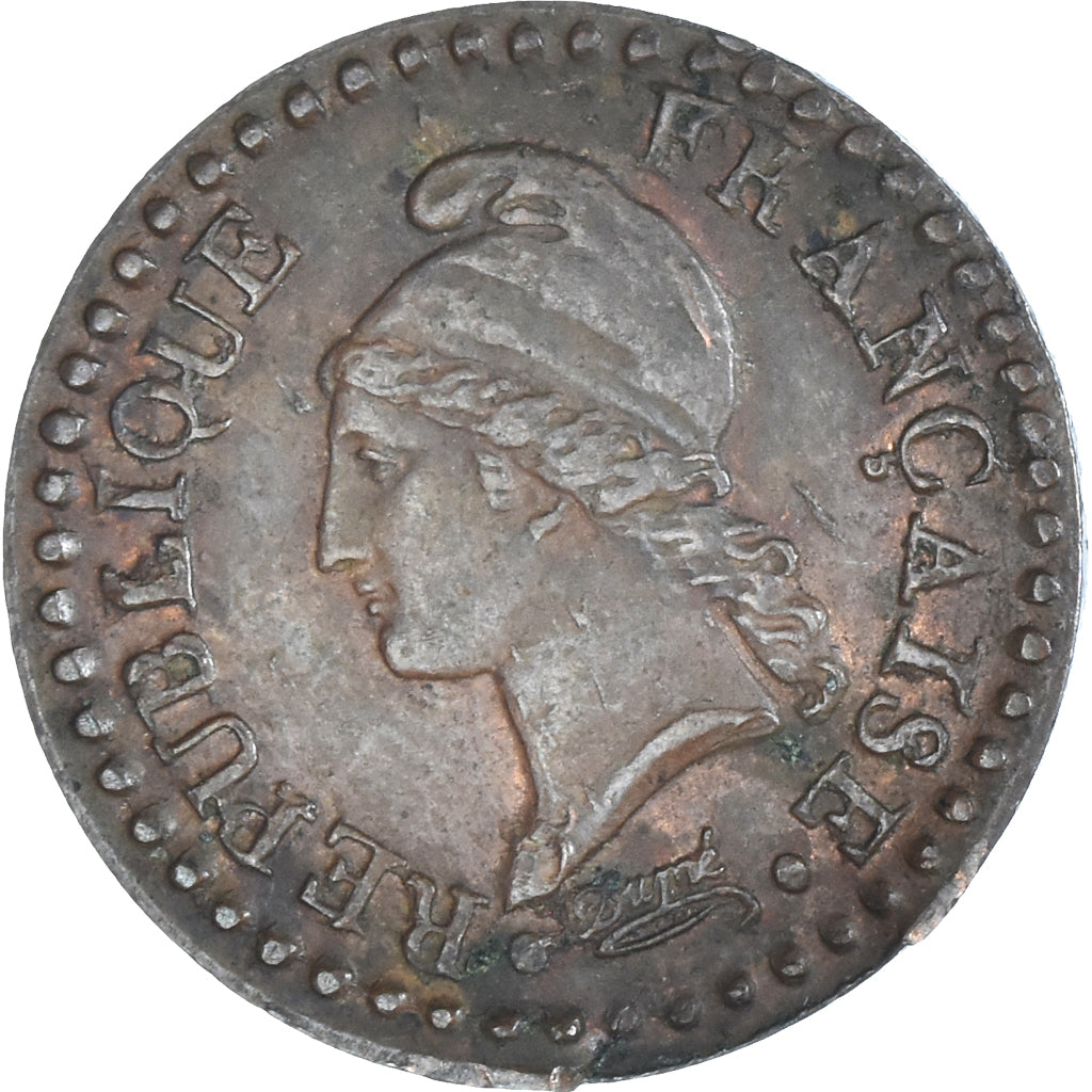 Moneta, Francia, Dupré, Centime, AN 7, Paris, BB, Bronzo, KM:646, Gadoury:76