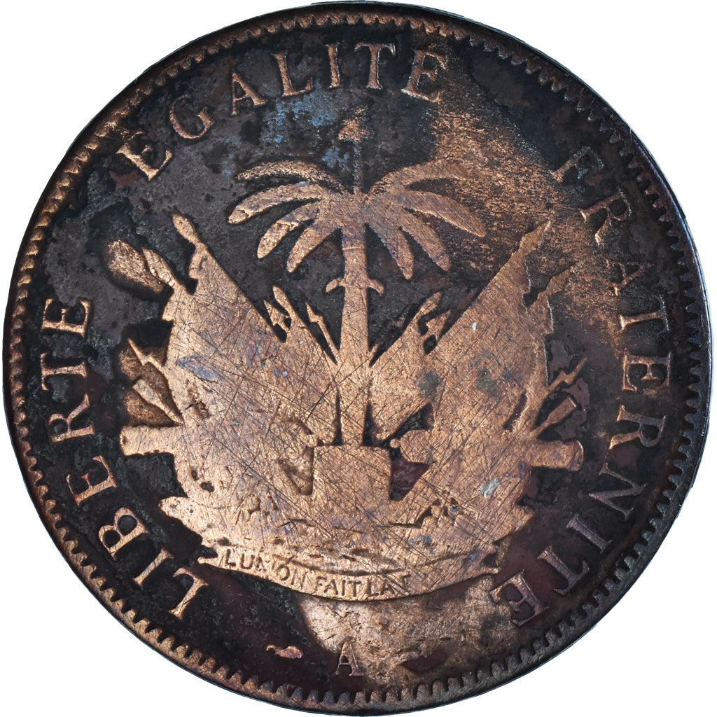 Monnaie, Haïti, 2 Centimes, 1894, Paris, TB, Bronze, KM:49