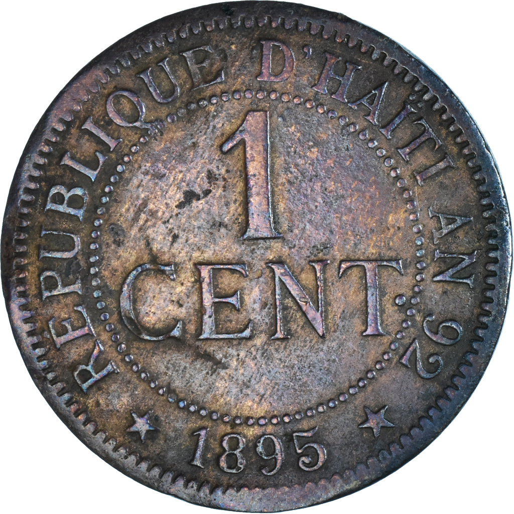 Coin, Haiti, Centime, 1895, Paris, VF(30-35), Bronze, KM:48