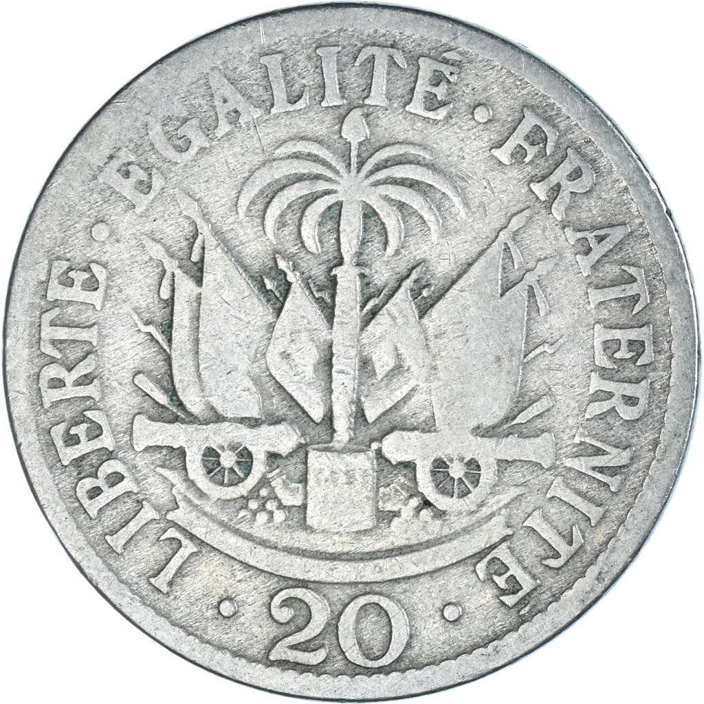 Coin, Haiti, 20 Centimes, 1907, VF(20-25), Copper-nickel, KM:55