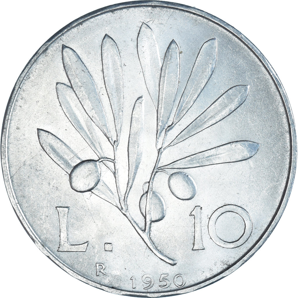 Monnaie, Italie, 10 Lire, 1950, Rome, TTB+, Aluminium, KM:90