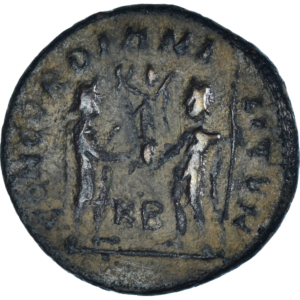 Moneda, Maximianus, Fraction Æ, 295-299, Kyzikos, BC+, Bronce, RIC:16b