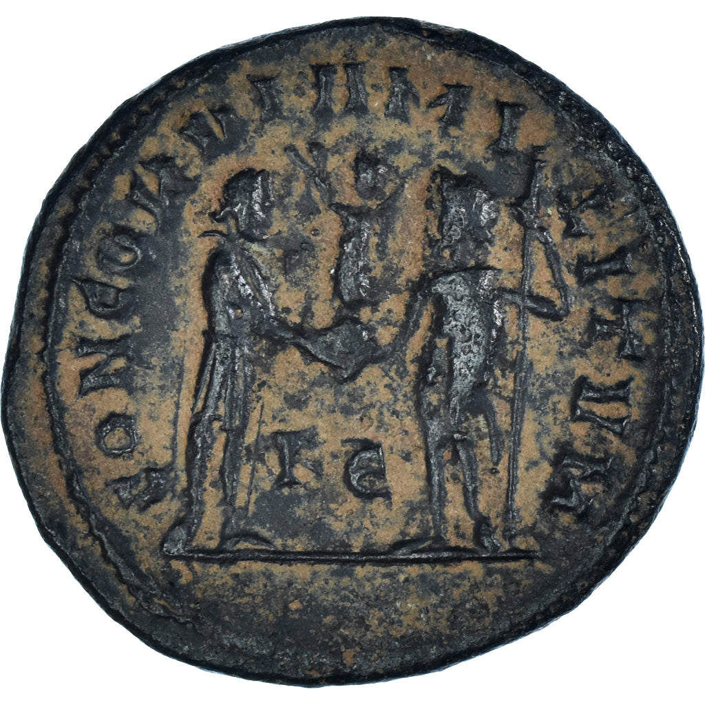 Moneda, Maximianus, Fraction Æ, 295-299, Kyzikos, BC+, Bronce, RIC:16b