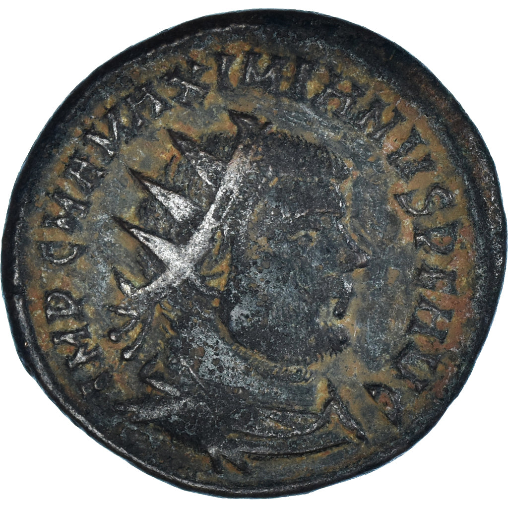 Moneda, Maximianus, Fraction Æ, 295-299, Kyzikos, BC+, Bronce, RIC:16b