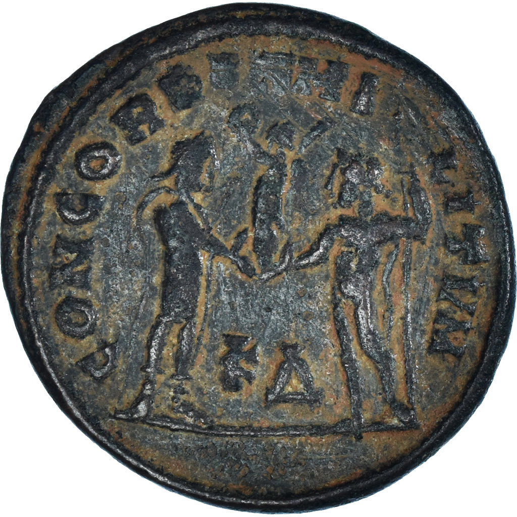 Moneda, Maximianus, Fraction Æ, 295-299, Kyzikos, BC+, Bronce, RIC:16b