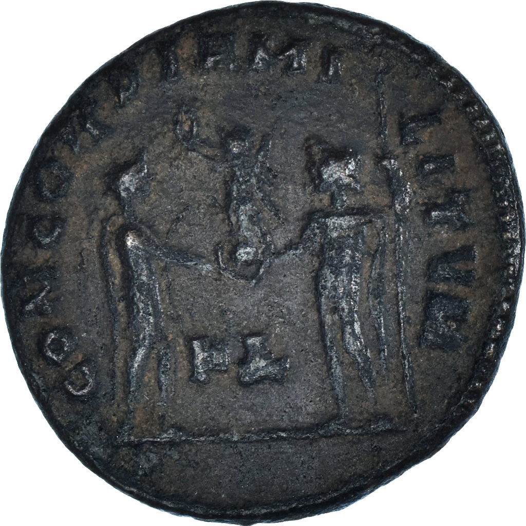 Moneda, Maximianus, Fraction Æ, 295-299, Kyzikos, BC+, Bronce, RIC:15b