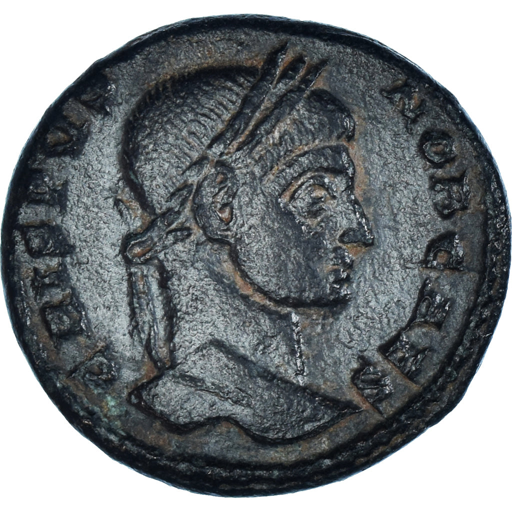 Coin, Crispus, Follis, 321, Arles, VF(30-35), Bronze, RIC:225