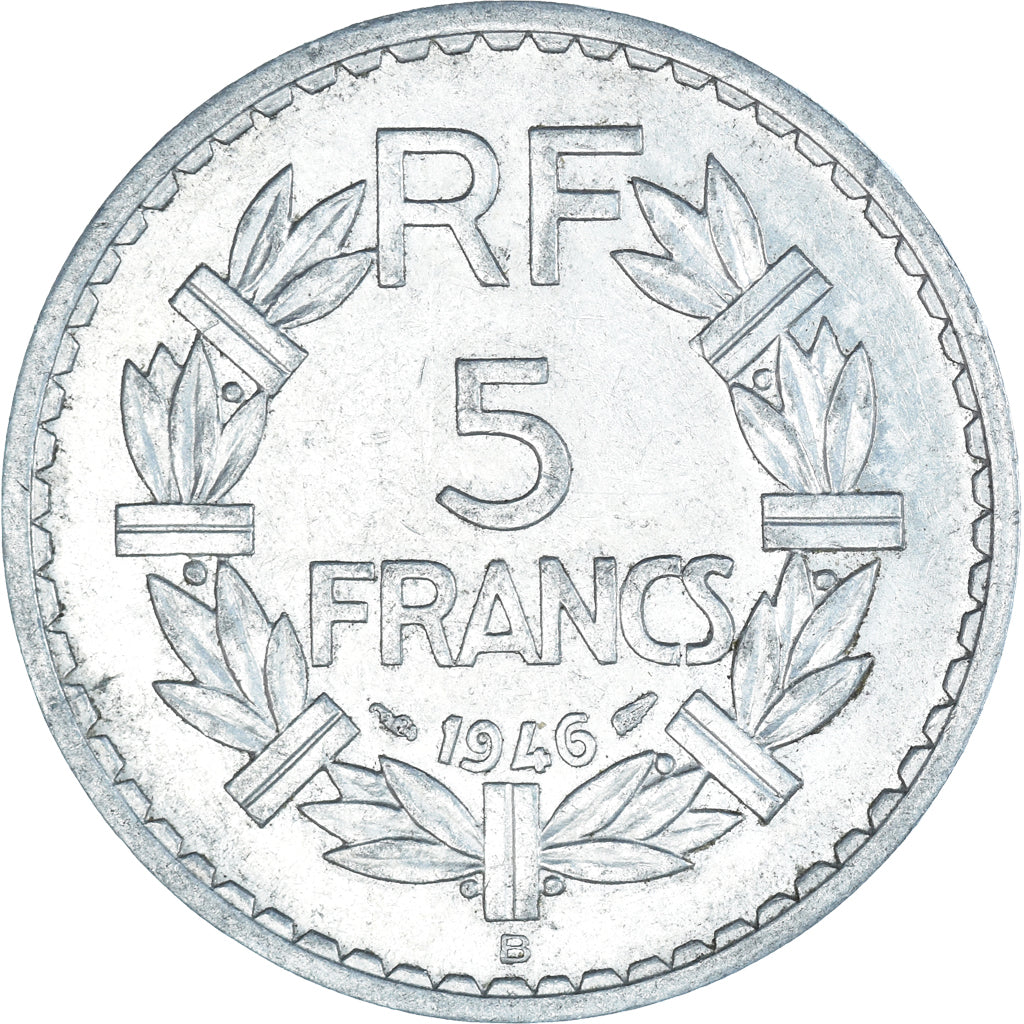 Monnaie, France, Lavrillier, 5 Francs, 1946 B, Beaumont - Le Roger, TTB