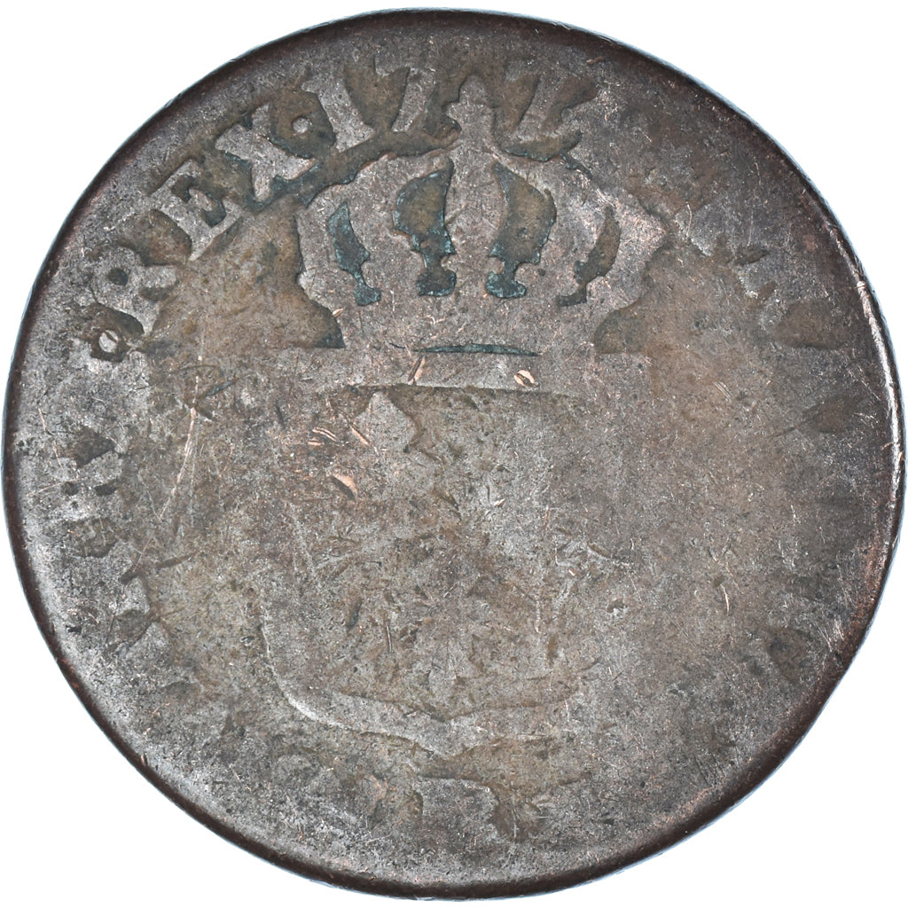 Munten, Frankrijk, Louis XV, Sol, 1774, Strasbourg, FR, Koper, KM:545.4