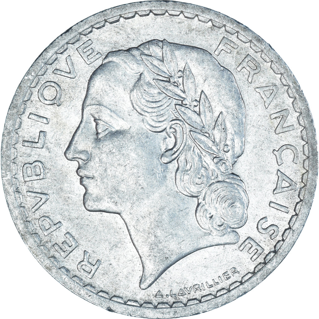 Coin, France, Lavrillier, 5 Francs, 1949, Beaumont - Le Roger, AU(50-53)